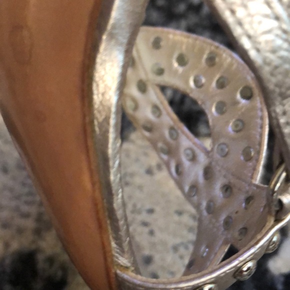 Sergio Rossi rose silver metal studded heel - Picture 8 of 8